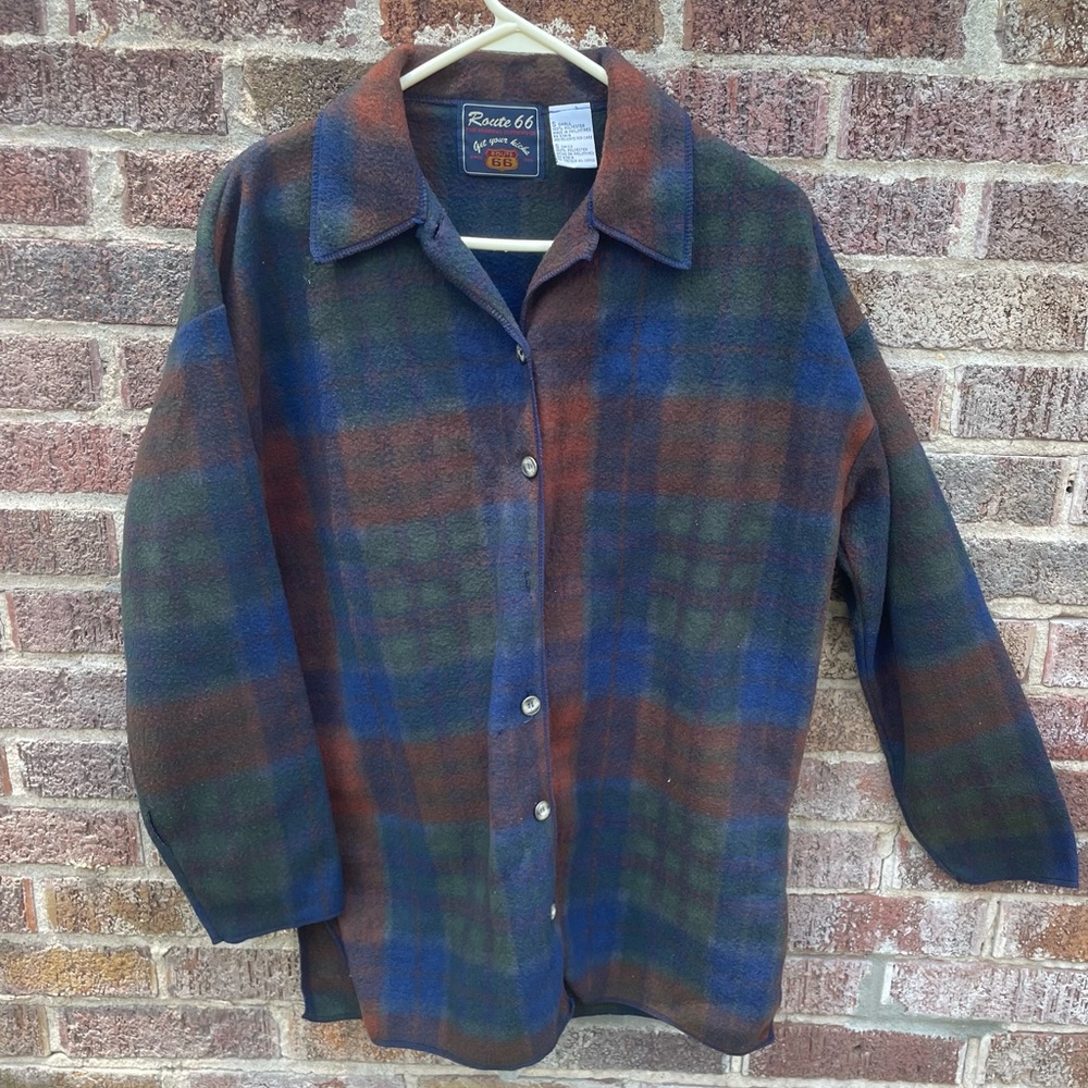Fleece Plaid Jacket
